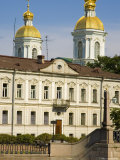 Gold Baroque Domes of St Nicholas' Cathedral or Sailors' Cathedral  St Petersburg  Russia