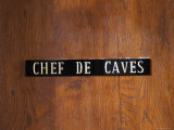 Sign on Wooden Door  Champagne Ruinart  Reims  Marne  Ardennes  France