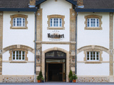 Entrance to Champagne Ruinart and Facade of Winery Building  Reims  Marne  France