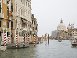 View of Motorboats on the Grand Canal  Venice  Italy