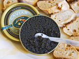 Tin of Black Caviar and Mother-Of-Pearl  Caviar Et Prestige  Saint Sulpice Et Cameyrac