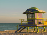 12th Street Lifeguard Station at Sunset  South Beach  Miami  Florida  USA