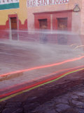Bar San Miguel Entrance with Car Taillights  San Miguel De Allende  Mexico