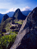 Scenic View of the Ruins of Machu Picchu in the Andes Mountains  Peru