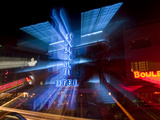 Nighttime Traffic on Ocean Drive  Art Deco Hotels  South Beach  Miami  Florida  USA