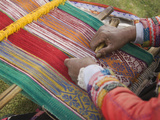 Woman Weaving  Traditional Backstrap Loom  Cuzco  Peru