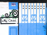 Detail of Colorful Wooden Door  Puerto Vallarta  Mexico