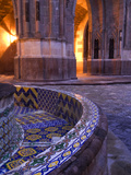 Tile and Columns in Early Morning of the Parroquia Church and the Jardin  San Miguel De Allende