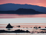Predawn Light at Mono Lake Silhouettes Tufas  California  USA