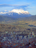 Aerial View of the Capital with Snow-Covered Mountain in Background  La Paz  Bolivia
