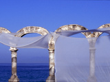 Arches and Sheets of Transparent Gauze Along the Malecon Boardwalk  Puerto Vallarta  Mexico