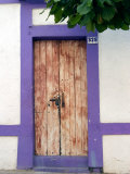 Detail of Colorful Wooden Door  Puerto Vallarta  Mexico