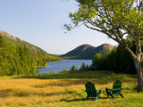 Adirondack Chairs on the Lawn of the Jordan Pond House  Acadia National Park  Mount Desert Island