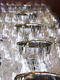 Table Set with Wine Tasting Glasses  Bodega Familia Schroeder Winery  Neuquen  Patagonia  Argentina