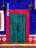 Detail of Colorful Wooden Door and Step  Cabo San Lucas  Mexico