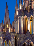 The Parroquia Church in the Jardin  San Miguel De Allende  Mexico