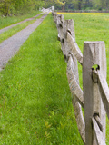 Split Rail Fence and Farm Road  Essex County  Ipswich  Massachusetts  USA