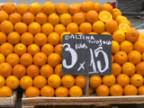 Street Market Stall Selling Oranges  Saltena Puo Jugo  Montevideo  Uruguay