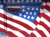 Flag Wall Mural on a Business  Moses Lake  Washington  USA