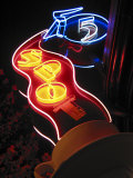 Nighttime Sign for 5 Spot Diner  Seattle  Washington  USA