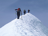 Climbers on Eldorado Peak  North Cascades National Park  Washington  USA