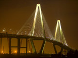 Arthur Revenel Bridge at Night  Charleston  South Carolina  USA