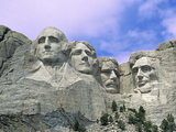 View of Mount Rushmore National Monument Presidential Faces  South Dakota  USA