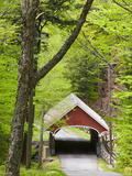 The Flume Covered Bridge  Pemigewasset River  Franconia Notch State Park  New Hampshire  USA