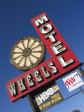 Wheels Motel Sign  Greybull  Wyoming  USA