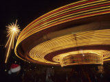 Christmas Star and Carousel at Night  Seattle  Washington  USA