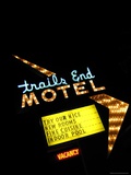 Trail's End Motel Nighttime Sign  Sheridan  Wyoming  USA