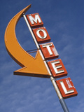 Detail of Plain Motel Sign  Cle Elum  Washington  USA