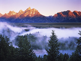 The Grand Tetons from the Snake River Overlook at Dawn  Grand Teton National Park  Wyoming  USA