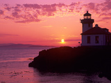 Lime Kiln Lighthouse  Entrance to Haro Strait  San Juan Island  Washington  USA