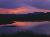 Sunset Reflecting in Upper Klamath Lake with Mt Shasta  Upper Klamath National Wildlife Refuge
