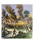 Village of Brookfield  Massachusetts  Burned by Native Americans during King Phillips War  c1675