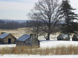 Continental Soldiers' Cabins Reconstructed at the Valley Forge Winter Camp  Pennsylvania
