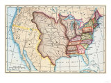 Map of the US in 1803  Showing the Louisiana Purchase