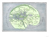 Map of the Flat Earth According to Herodotus  Ancient Greek Historian