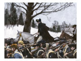 George Washington Marching the Continental Army to Valley Forge Winter Camp