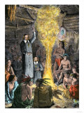 French Missionaries Preaching to Native Americans
