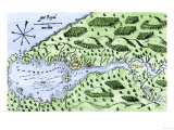 Champlain's 1613 Map of His Settlement at Port Royal  Now Annapolis Royal  Nova Scotia  Canada