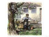 Old-Time Shoemaker Working Outdoors