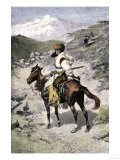 Native American Trapper in the Rocky Mountains of the Northwest