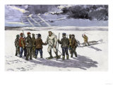 Arctic Explorer Robert Peary Meeting the Relief Expedition on the Greenland Ice-Cap  August 5  1892