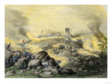 American Assault on the Fortress of Chapultepec  US-Mexican War  c1847