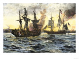 John Paul Jones in Command of the Ranger in Battle with the British Ship Drake