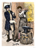 Blacksmith Angry at Being Served a Tax Demand  a Scene in Shays's Rebellion  c1786