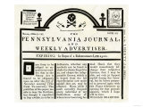Pennsylvania Journal and Weekly Advertiser Protesting the Stamp Act  c1765