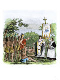 Spanish Missionary Father Garzes Instructing Native Americans